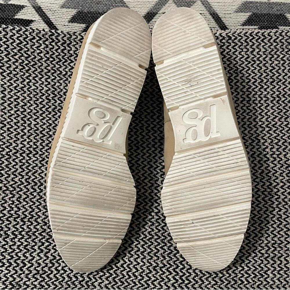 Paul Green Daniella Beige Suede/Patent Leather Cap Toe Slip On Shoes Sz-7(9-9.5) - Picture 4 of 9